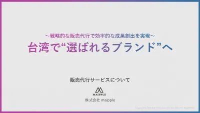 戦略的な販売代行で効率的な成果創出を実現の媒体資料