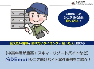 メール広告でのシニア向けバイト募集案件の事例