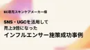 【EC専売スキンケアメーカー様】SNS・UGCを活用して売上3倍になったインフルエンサー施策の事例