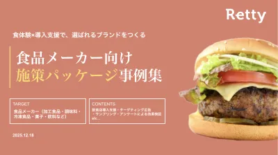 【広告代理店向け】外食体験を起点にブランド想起を高める！食品メーカー向け施策パッケージの事例の媒体資料