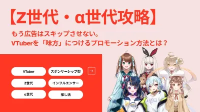 【Z・α世代攻略】VTuberを味方につけ広告をスキップさせないプロモーションの媒体資料