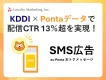 KDDI×Pontaデータで配信CTR 13％超を実現！SMS広告