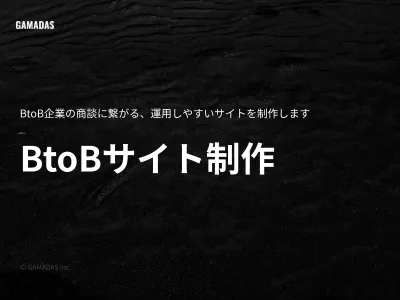 【株式会社GAMADAS】BtoBサイト制作サービス資料