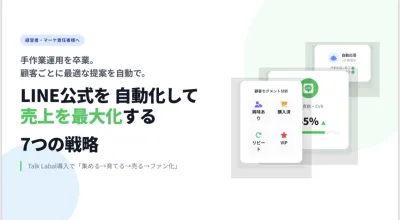 LINE公式アカウントを自動化して売上を最大化！成約率145%UP「7つの戦略」の媒体資料