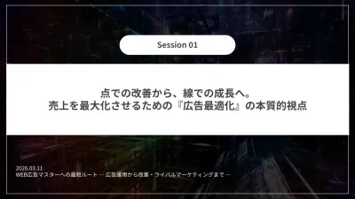 点での改善から、線での成長へ。 売上を最大化させる為の『広告最適化』の本質的視点の媒体資料