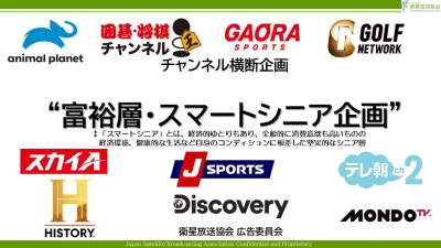 【富裕層・スマートシニア】将棋・ゴルフなど！番組横断テレビCM企画（BS/CS）の媒体資料