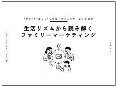 【“学び”と“暮らし”をつなぐ】生活リズムから読み解くファミリーマーケティングの媒体資料