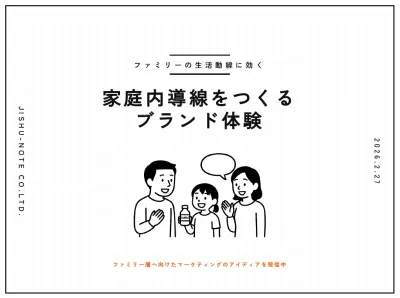 【ファミリーの生活導線に効く】家庭内導線をつくるブランド体験の媒体資料