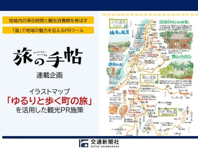 分散観光・周遊促進・インバウンド対策の課題解決！イラストマップを活用した観光PRの媒体資料