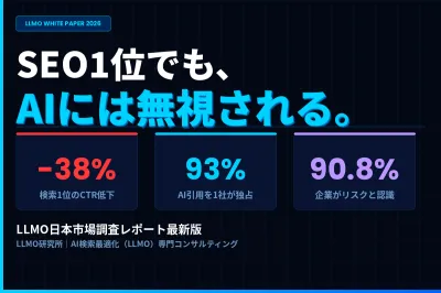LLMO/AIO日本市場実態調査レポート最新版｜80万件のAI検索引用データ分析の媒体資料