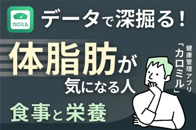 【体脂肪が気になる人の食事実態調査】カロミル分析レポート（体脂肪×喫食データ編）の媒体資料