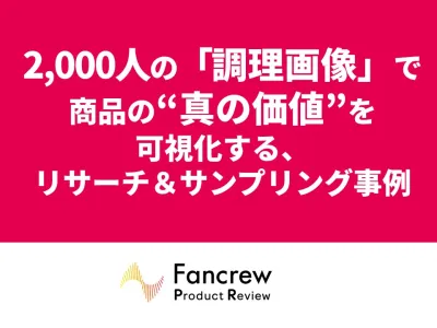 「買った後の食卓」が丸わかり！2,000人のリアルなUGCで魅力を伝える食品メーカー販促