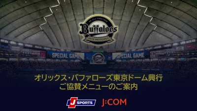 【平均4万人超動員！】オリックス・バファローズ東京ドーム興行 | ご協賛メニュー