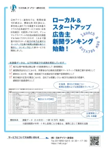 ローカル＆スタートアップ広告主新聞ランキングの媒体資料