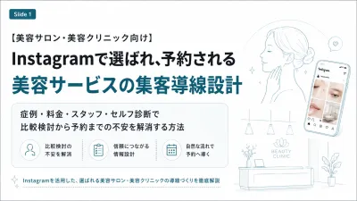 【美容サロン・クリニック向け】  Instagramで選ばれ、予約される集客導線