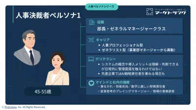 【HR事業者向け】人事決裁者の思考・タイムライン・欲しい情報がわかるペルソナ図鑑