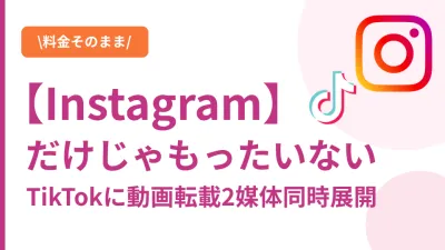 InstagramだけじゃもったいないTikTokに無料動画転載で2媒体同時展開