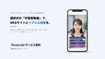 【CVR改善】AI動画で接客を自動化！インタラクティブ動画Picree Lite