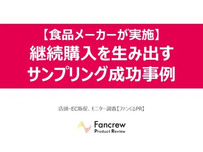 【リピート実績あり】会社員のPOS向上！即効性と継続性を両立するサンプリング