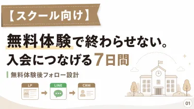【スクール向け】無料体験で終わらせない！入会率を上げる7日間フォロー
