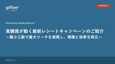 【リテールメディア】“生活メディア”上でのレシートキャンペーンで店頭購買を動かすの媒体資料