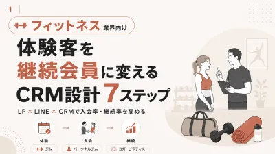 【フィットネス】体験客を継続会員に変えるCRM設計