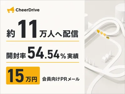 【15万円で約11万人へ】開封率40〜50%台実績のメール広告