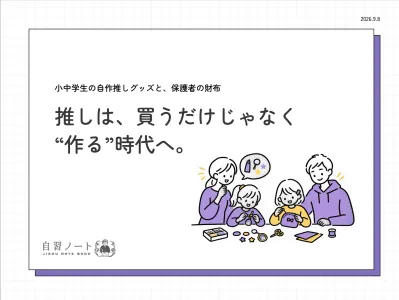 【小中学生の自作推しグッズと、保護者の財布】買うだけじゃなく、作る時代へ