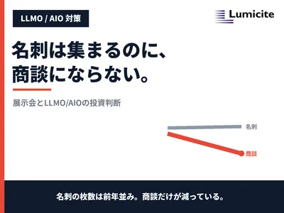 展示会とLLMO/AIOの投資判断～名刺は集まるのに、商談にならない～