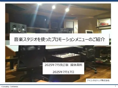 音楽スタジオを使ったプロモーション媒体資料2025年7月改訂版