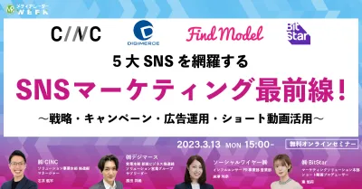 5大SNSを網羅するSNSマーケティング最前線！～戦略・キャンペーン・広告運用・ショート動画活用～