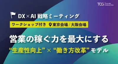 DX×AI戦略ミーティング【無料/参加特典有/大阪会場・ワークショップ付】営業の稼ぐ力を最大にする“生産性向上”ד働き方改革”モデル