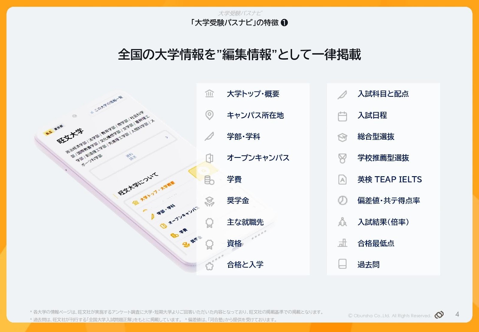 「大学パスナビ」の特徴画像