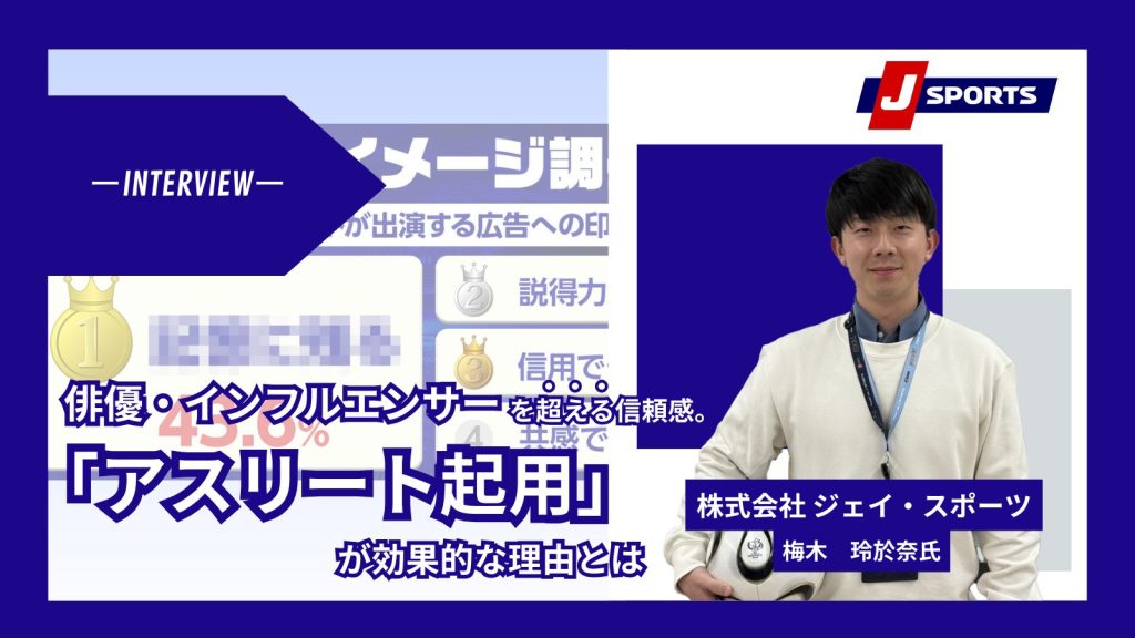 【J SPORTS調査】俳優・インフルエンサーを超える信頼感。情報の質が問われる今、なぜ「アスリート起用」が効くのか?_サムネ