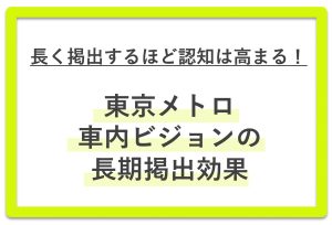 「【調査結果】車内ビジョンは長期掲出でBtoB企業の認知率が2倍に！東京メトロ調査で判明した蓄積効果」サムネイル画像