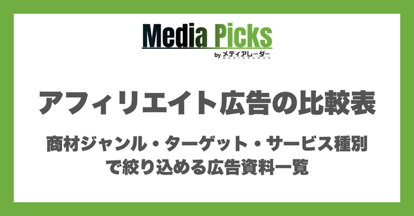 商材ジャンル・ターゲット・サービス種別で絞り込める広告資料一覧