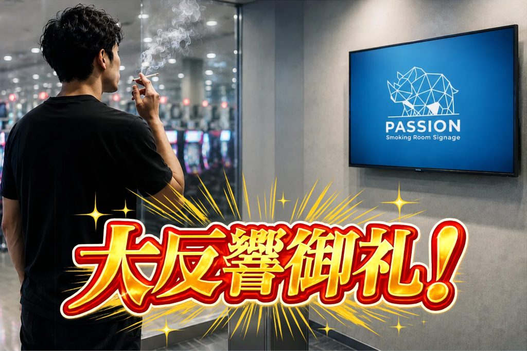 パチンコ店喫煙所サイネージメディア「PASSION（パッション）」